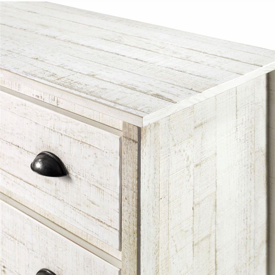 * Alaterre Rustic Rustic White Pine 4-Drawer Standard Chest Online