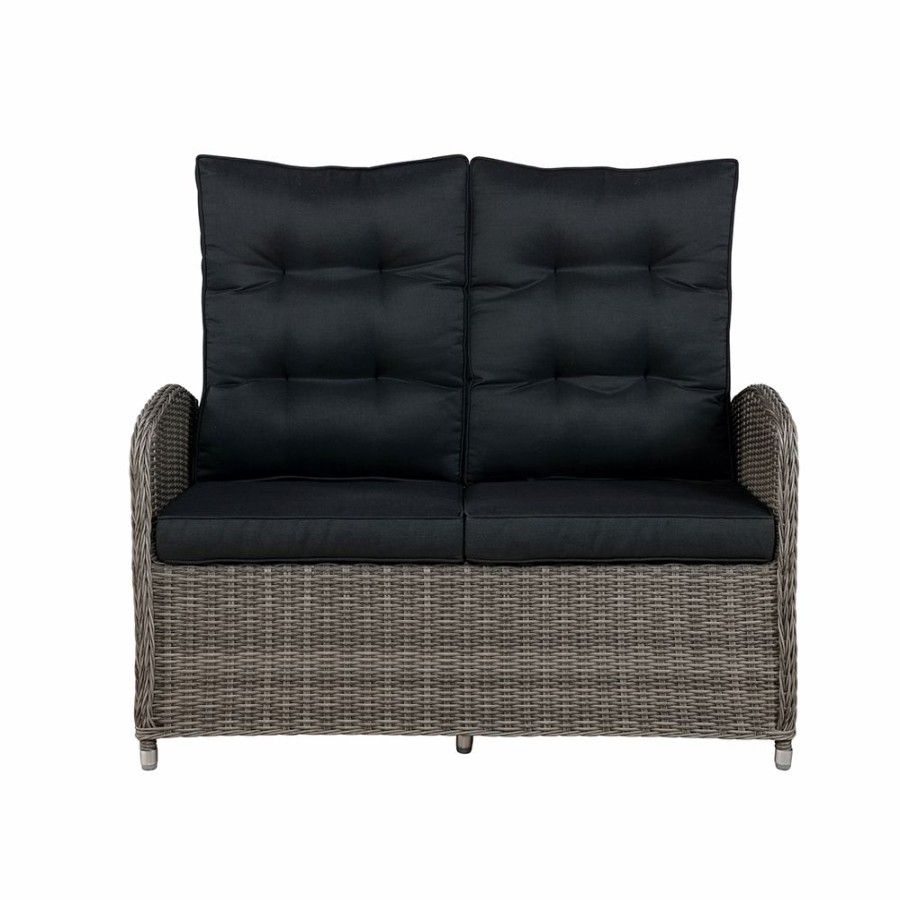 * Alaterre Monaco 48-In W X 40-In L Grey And Black Outdoor Reclining Bench Online