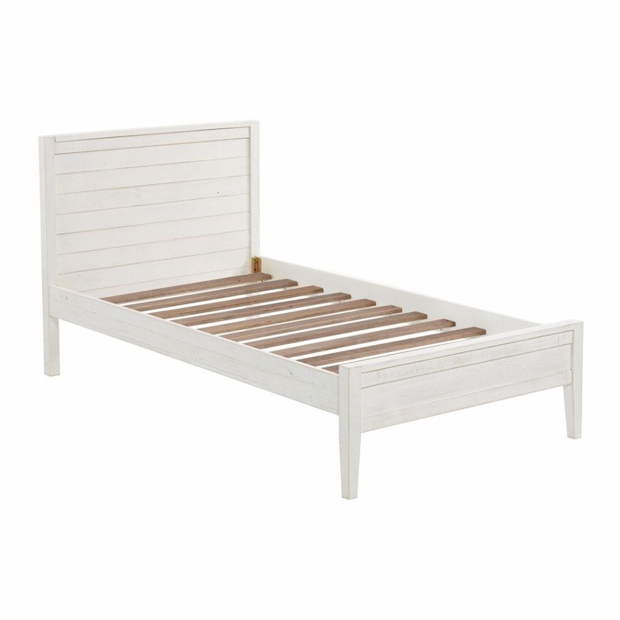 * Alaterre Windsor Driftwood White Twin Panel Bed Hot