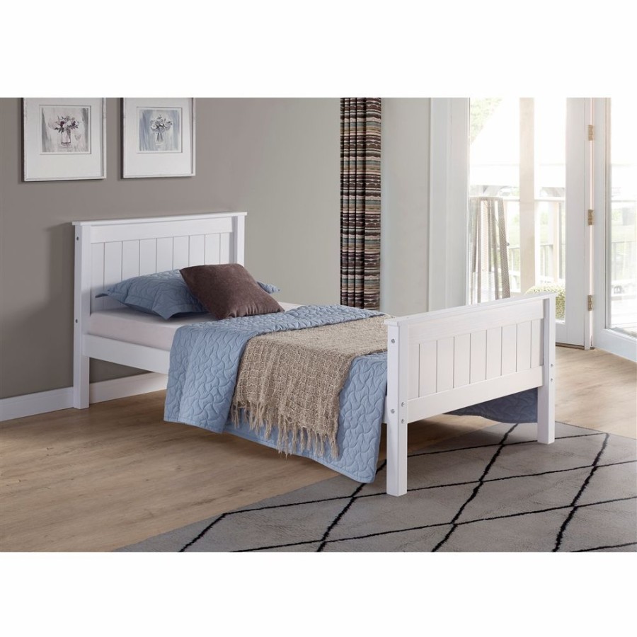 * Alaterre Harmony White Twin Platform Bed Online