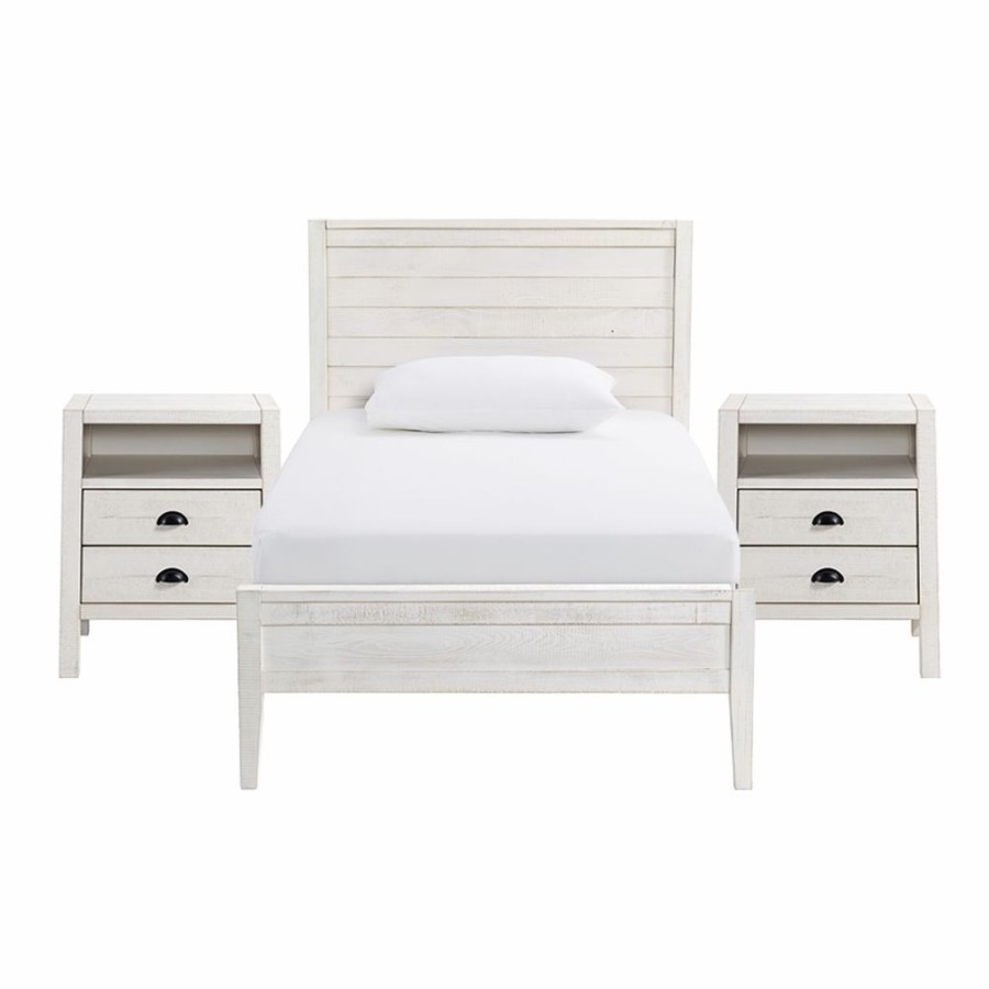 * Alaterre Windsor Driftwood White Twin Bedroom Set 3-Piece Online