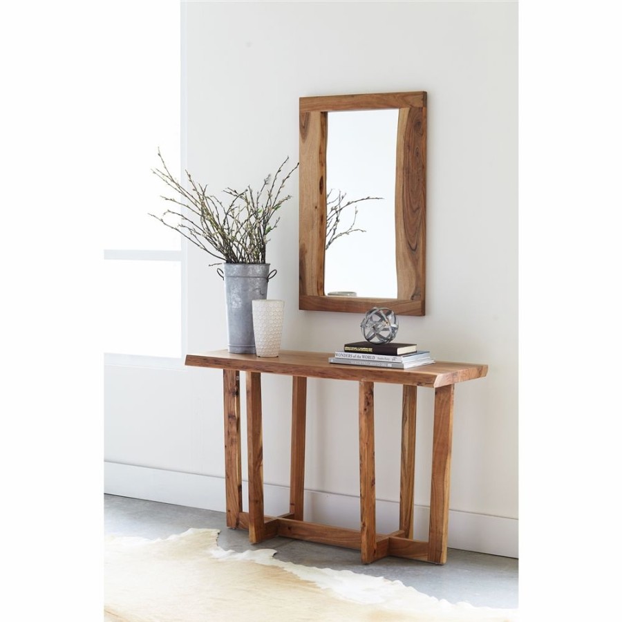 * Alaterre Berkshire Brown Rustic Console Table Best