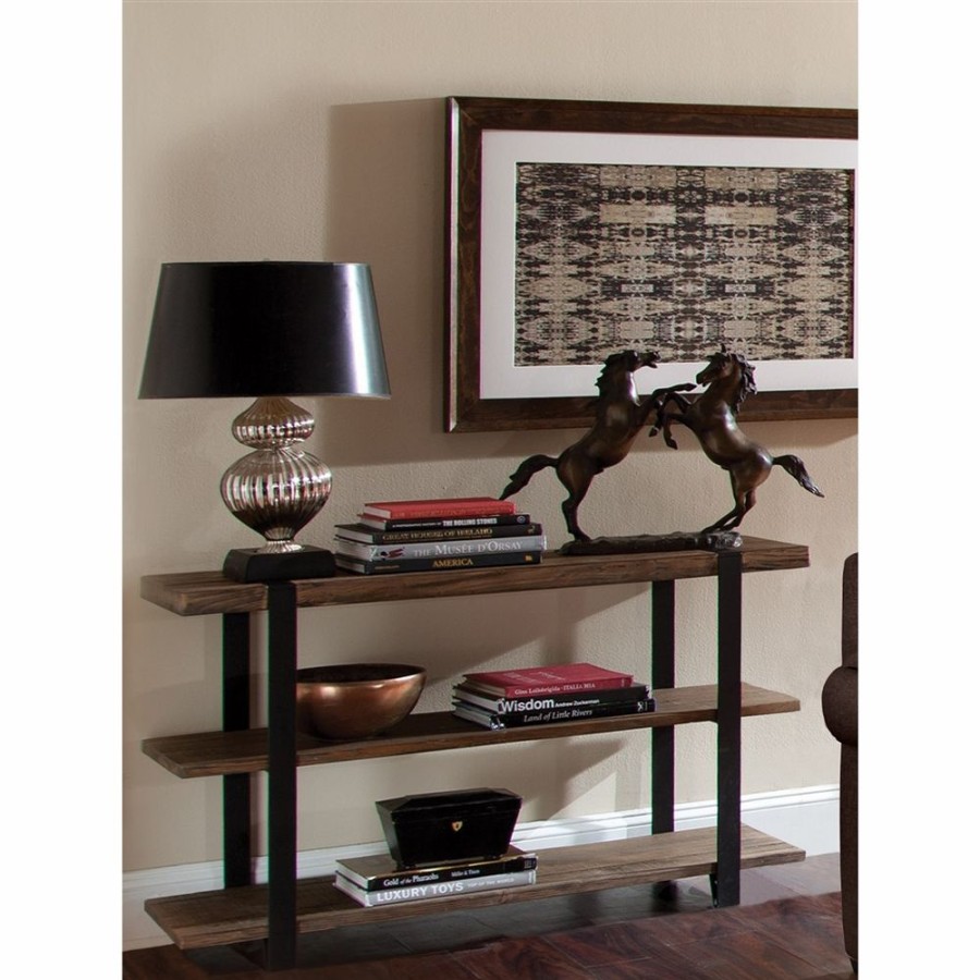 * Alaterre Modesto Brown Rustic Console Table New