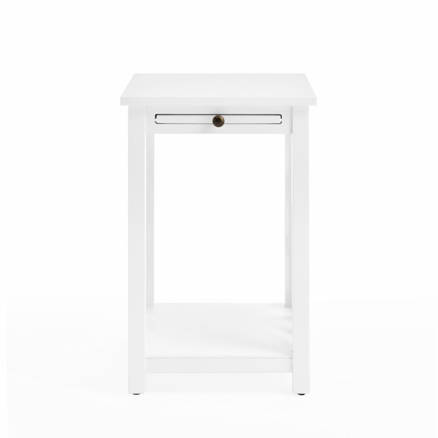 * Alaterre Coventry White Wood Square End Table Hot