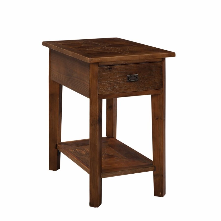 * Alaterre Revive Brown Wood Rectangular End Table Clearance