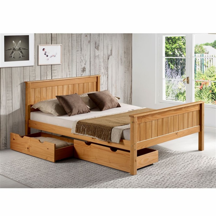 * Alaterre Harmony Cinnamon Full Platform Bed With Integrated Storage Online