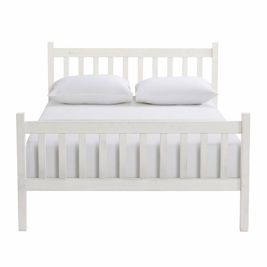 * Alaterre Windsor Driftwood White Slat Full Size Bedroom Set 4-Piece Best