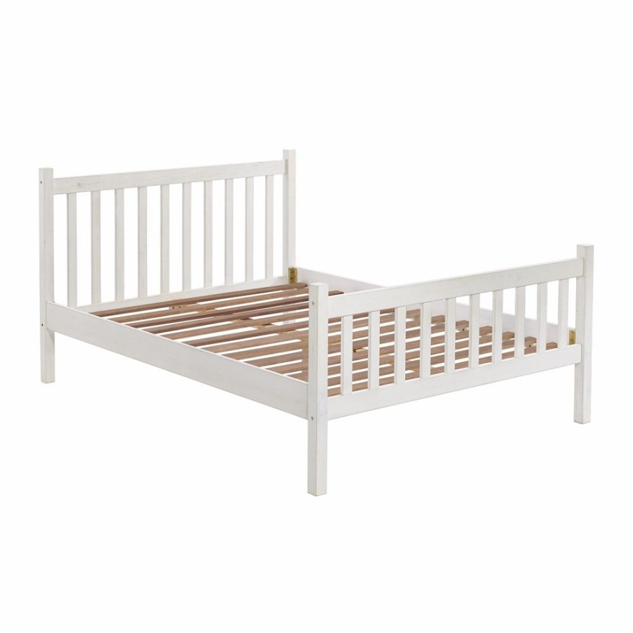 * Alaterre Windsor Driftwood White Slat Full Size Bedroom Set 4-Piece Best