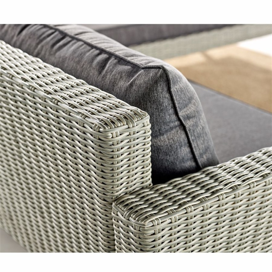 * Alaterre Albany Wicker Outdoor Corner Sofa With Cushions And Dark Grey Aluminum Frame Best