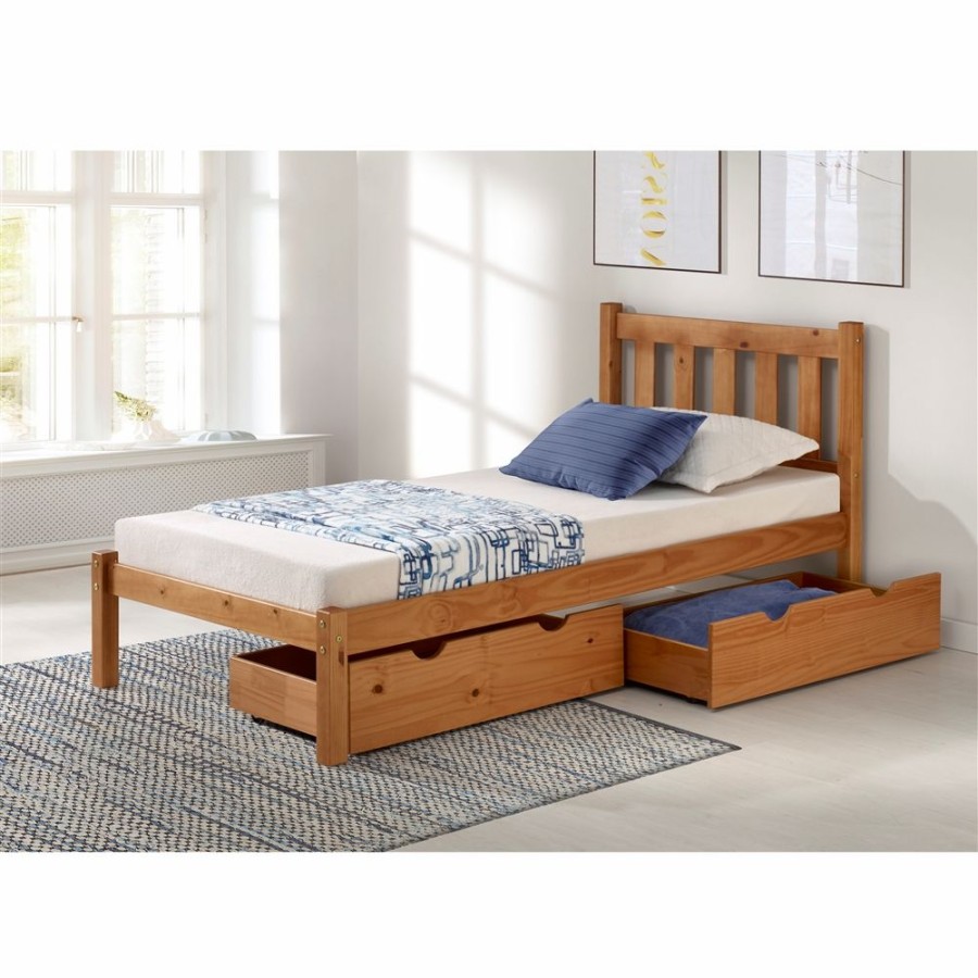 * Alaterre Poppy Cinnamon Twin Platform Bed With Integrated Storage Wholesale