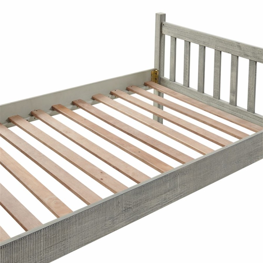 * Alaterre Windsor Driftwood Grey Twin Bed Frame Bed Wholesale