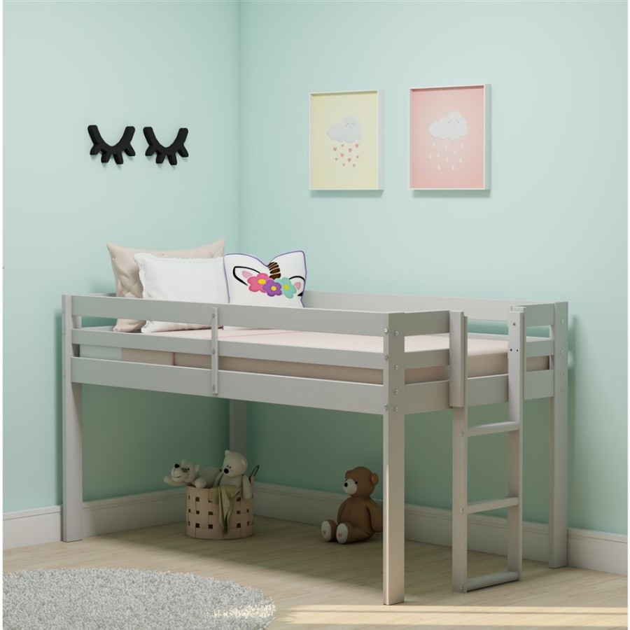 * Alaterre Jasper Dove Grey Twin Frame Loft Bed Clearance