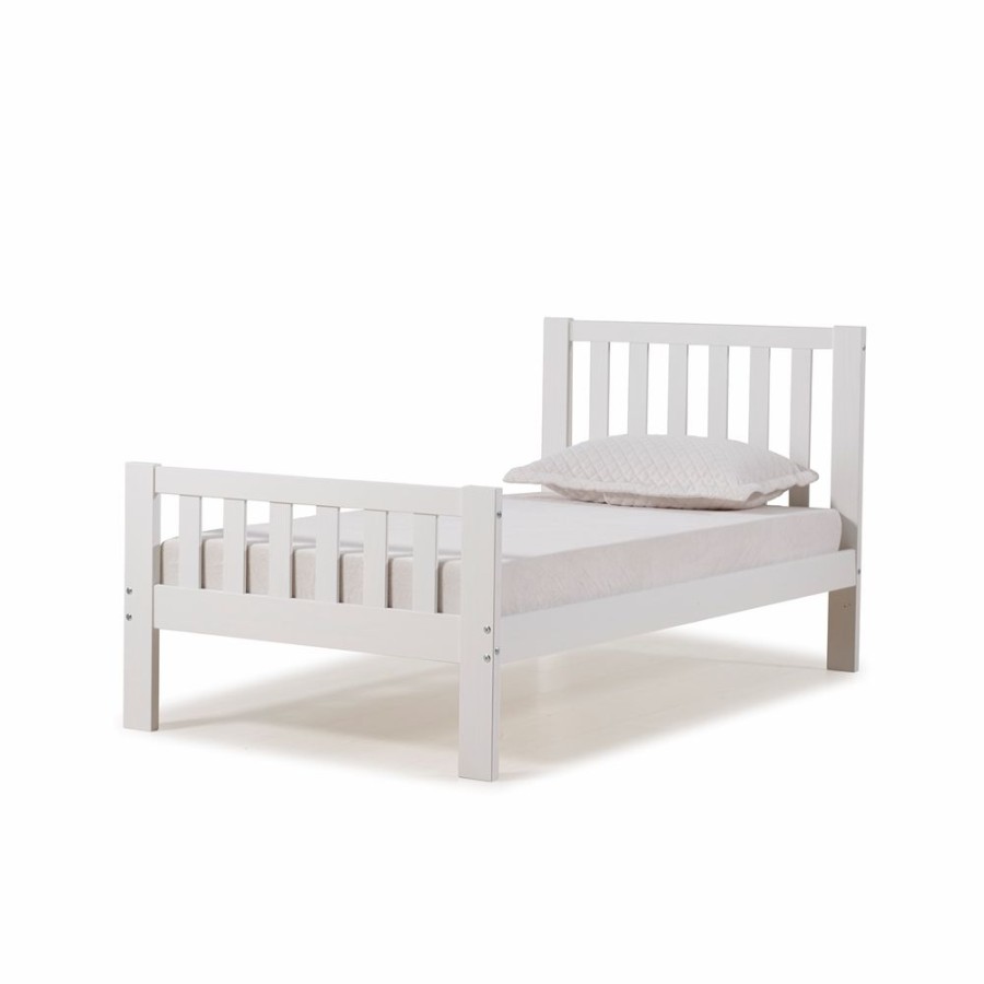 * Alaterre Aurora White Twin Frame Bed Wholesale