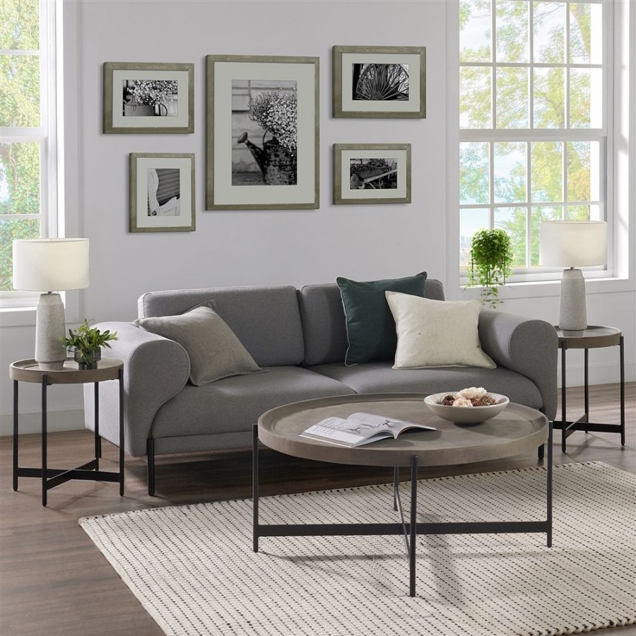 * Alaterre Brookline Concrete Accent Table Set 3-Piece Hot