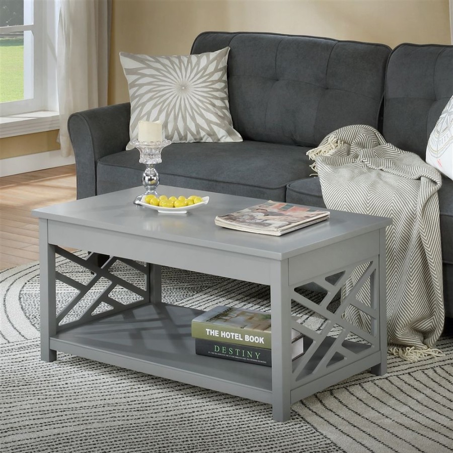 * Alaterre Coventry 36-In Wood Coffee Table Grey Online