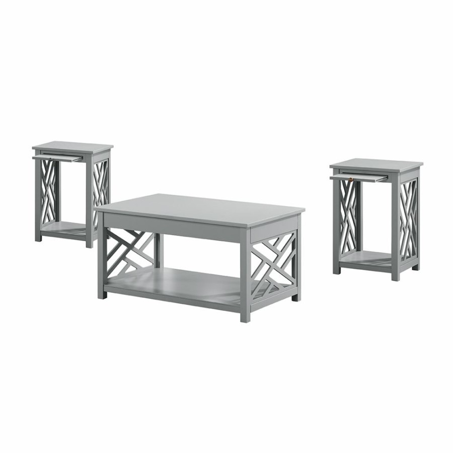 * Alaterre Coventry 36-In Grey Pine Accent Table Set 3-Piece Online