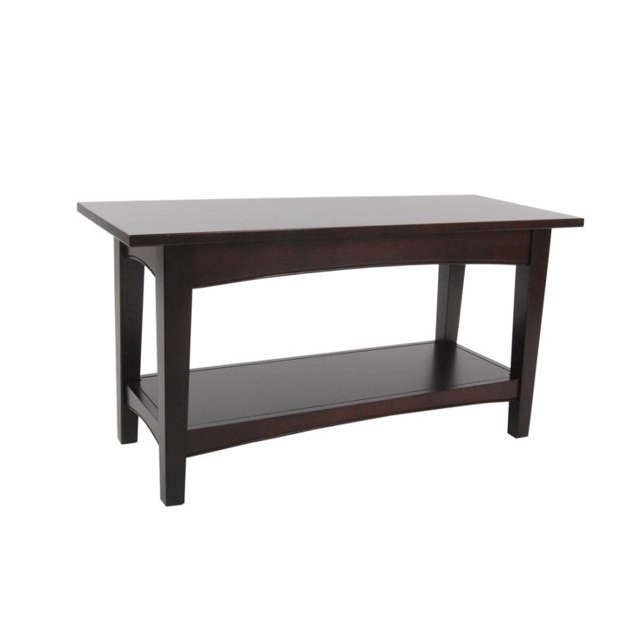 * Alaterre Shaker Cottage Rustic Espresso Accent Bench Clearance