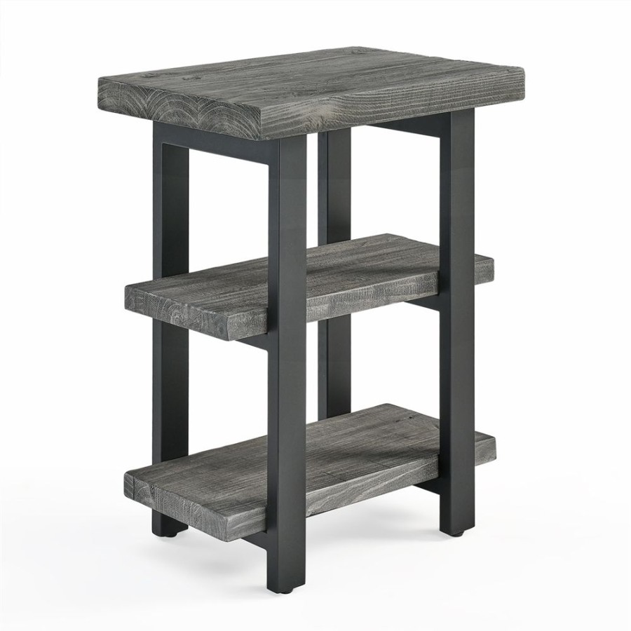 * Alaterre Pomona Slate Grey Wood Rectangular End Table Best