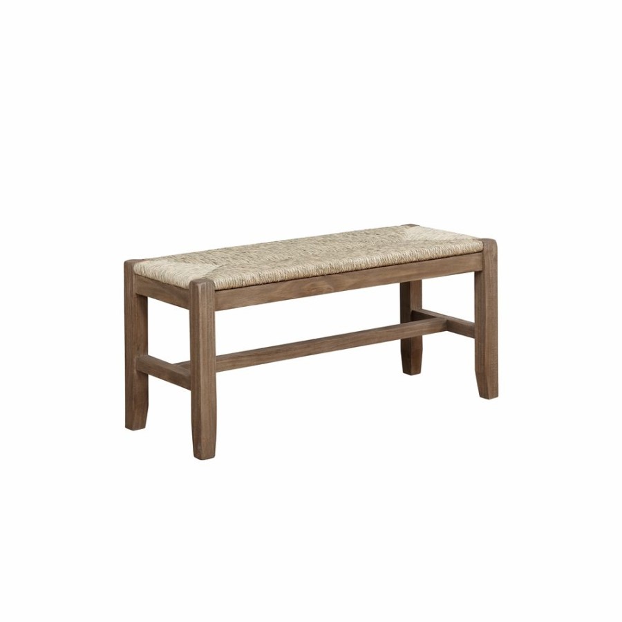 * Alaterre Newport Rustic Brown Accent Bench Hot