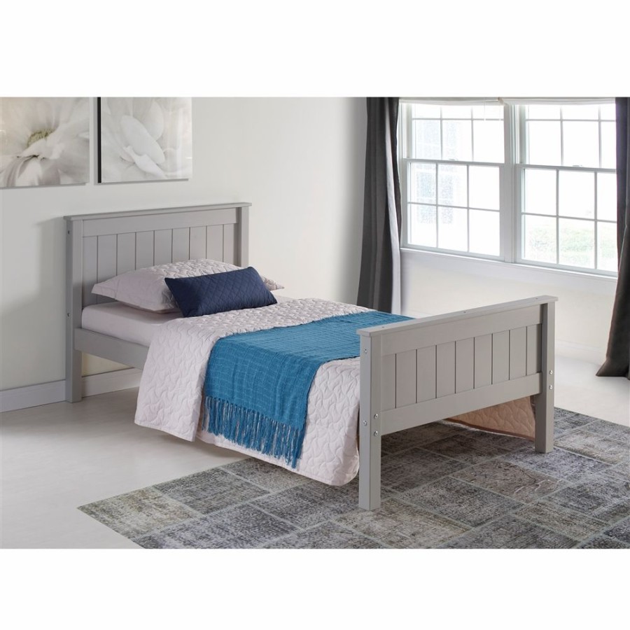 * Alaterre Harmony Dove Grey Twin Platform Bed Best