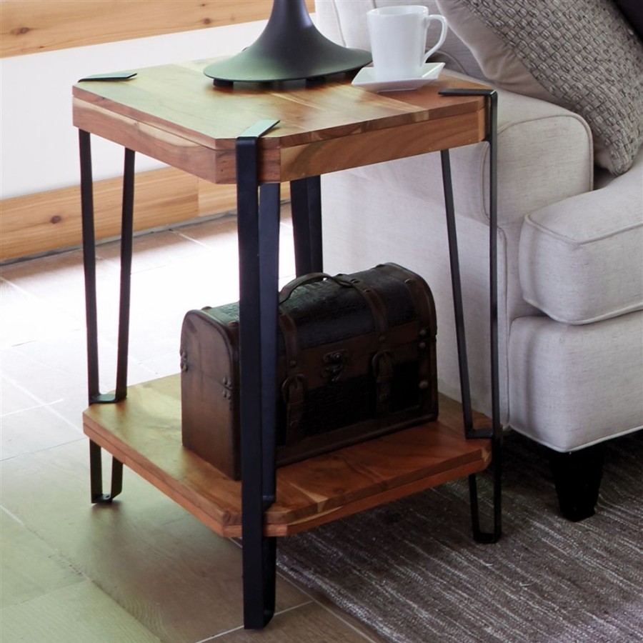 * Alaterre Ryegate Brown Wood Rectangular End Table Best