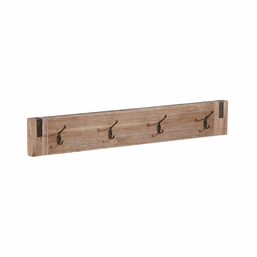 * Alaterre Woodstock Rustic Natural 4-Hook Hook Rack And Bench Online