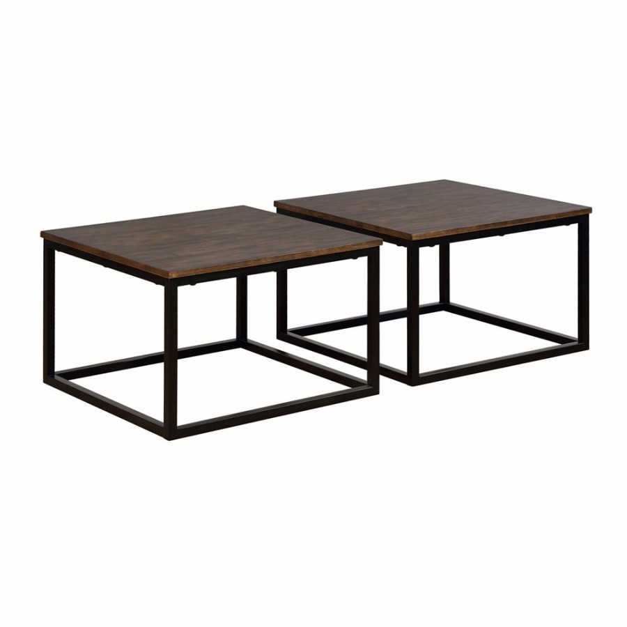 * Alaterre Arcadia Acacia Wood Rectangle Coffee Tables Antiqued Mocha (Set Of 2) Clearance