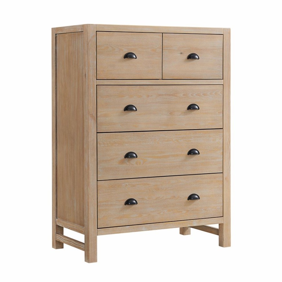 * Alaterre Arden Light Driftwood Pine 5-Drawer Standard Chest Online