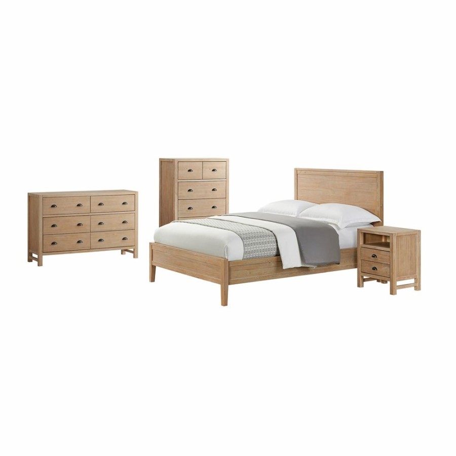 * Alaterre Arden Light Driftwood Queen Bedroom Set 4-Piece Online