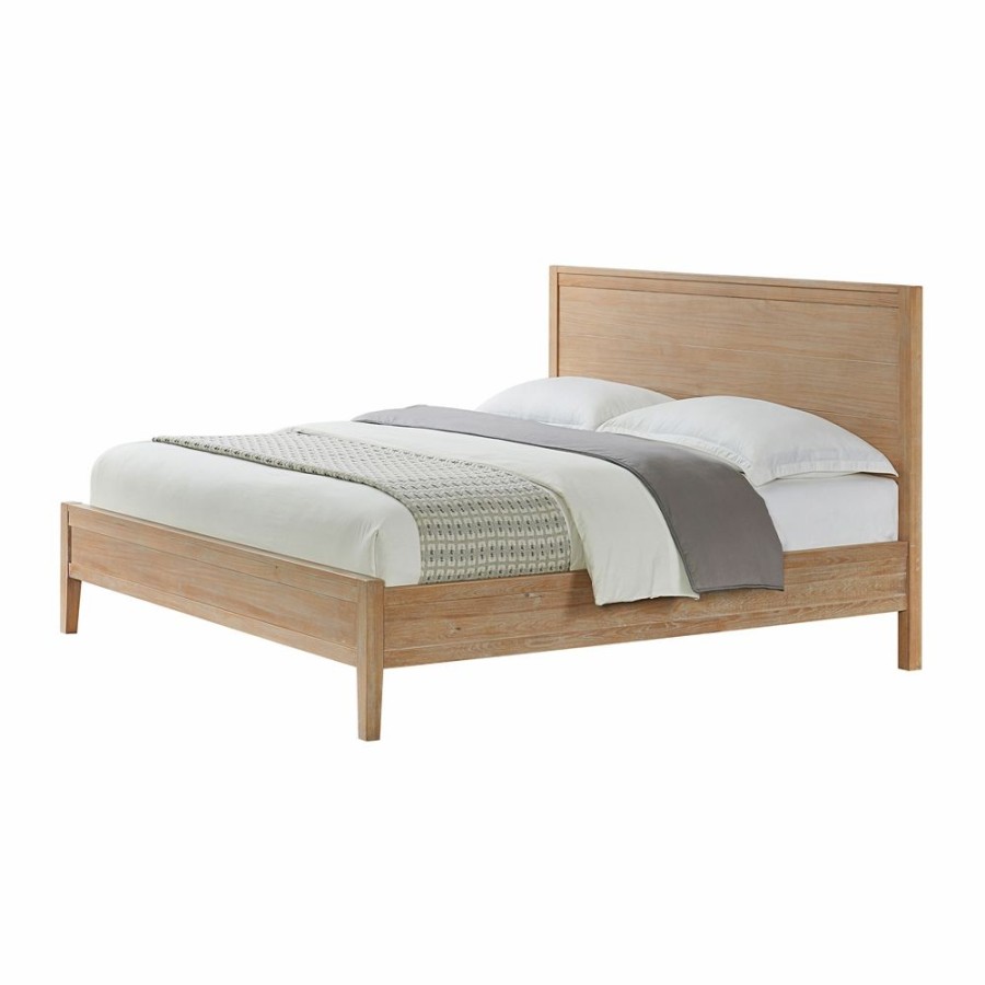 * Alaterre Arden Light Driftwood King Panel Bed Clearance