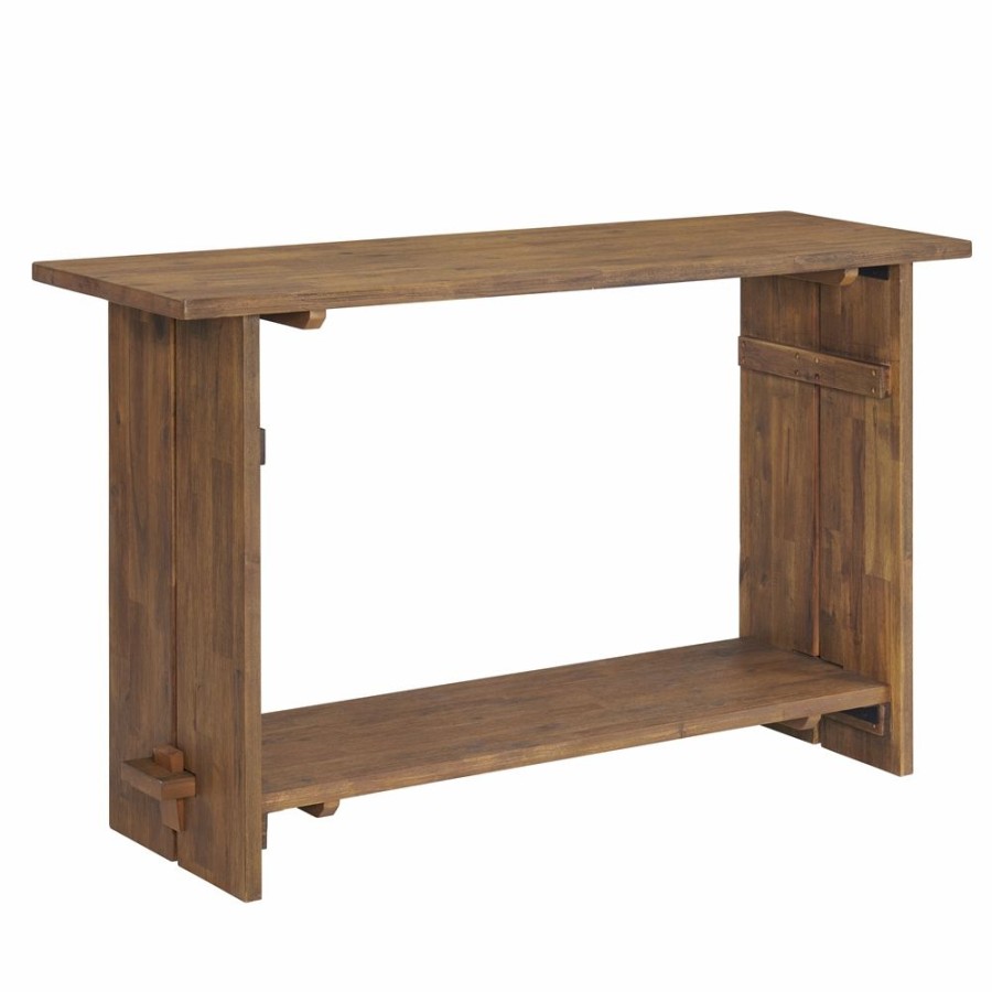 * Alaterre Bethel Natural Aged Brown Rustic Console Table Wholesale