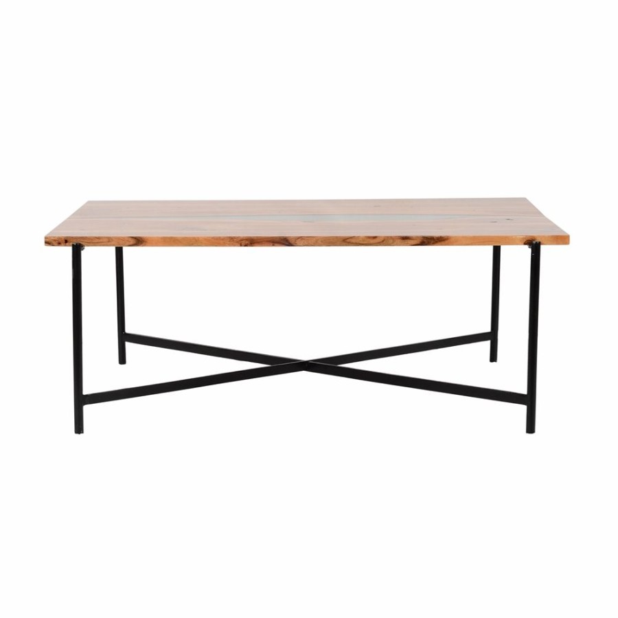 * Alaterre Rivers Edge 48-In Acacia Wood And Acrylic Coffee Table Hot