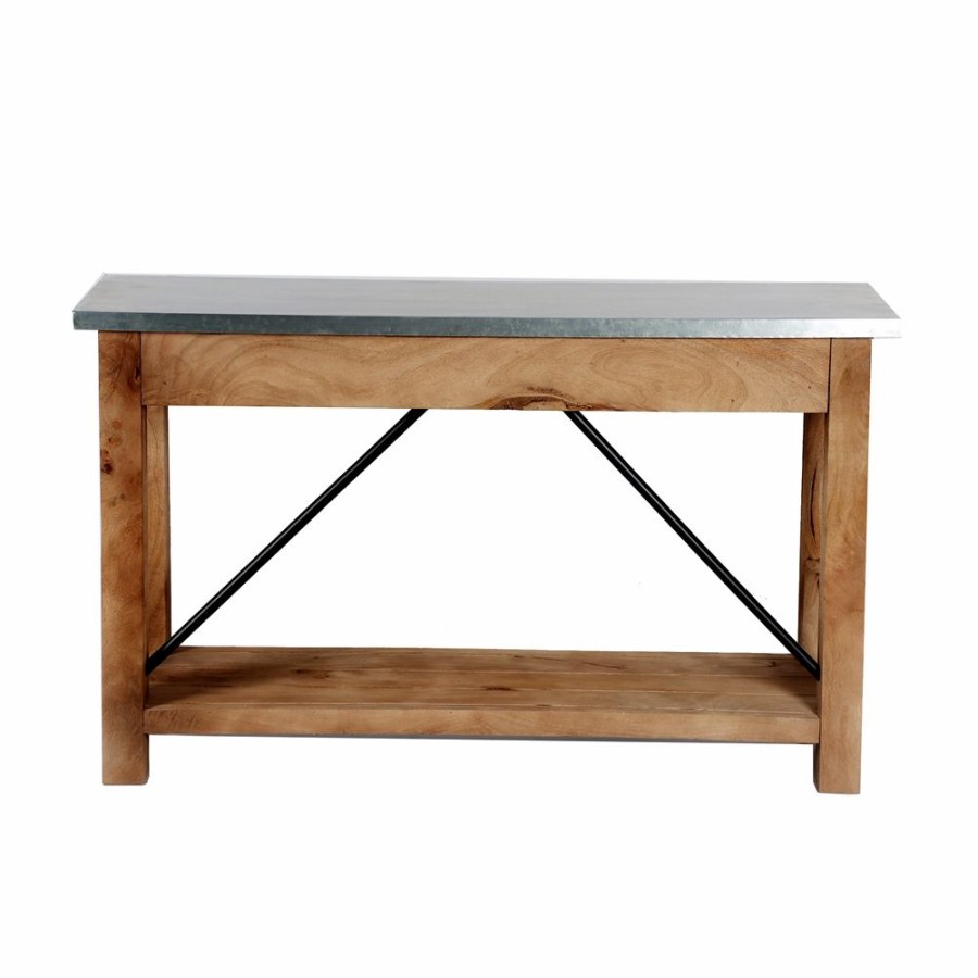 * Alaterre Millwork 50-In Silver Rustic Console Table Online