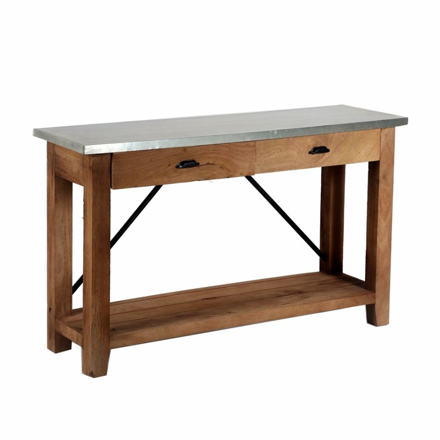 * Alaterre Millwork 50-In Silver Rustic Console Table Online