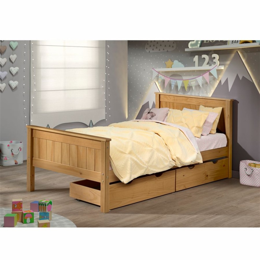 * Alaterre Harmony Cinnamon Twin Platform Bed With Integrated Storage Best