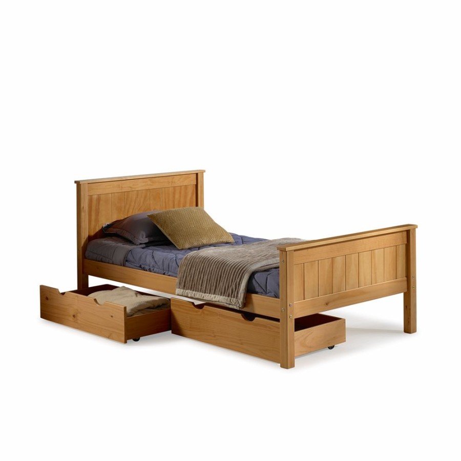 * Alaterre Harmony Cinnamon Twin Platform Bed With Integrated Storage Best