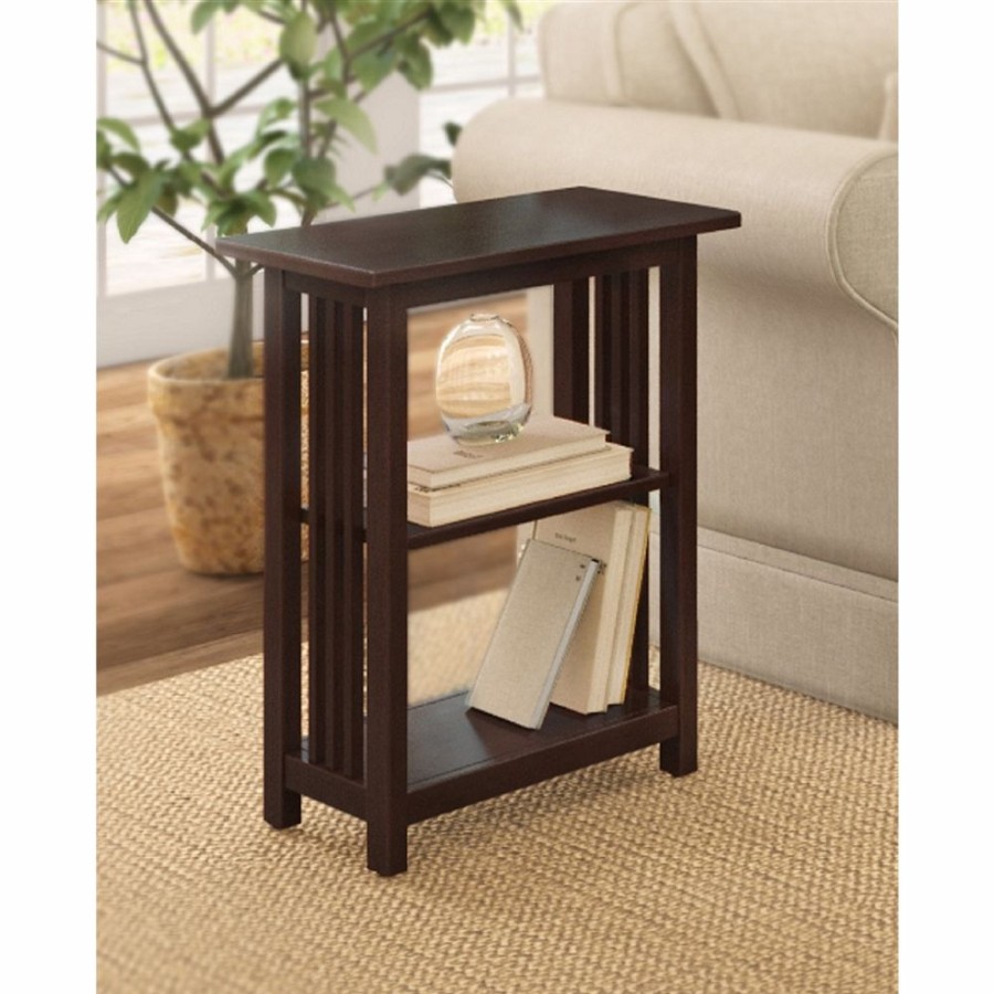 * Alaterre Mission Espresso Wood Rectangular End Table Wholesale