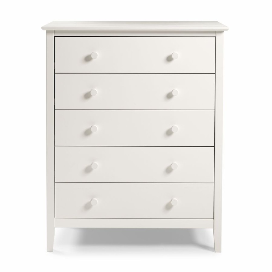 * Alaterre Simplicity White Pine 5-Drawer Standard Chest Clearance