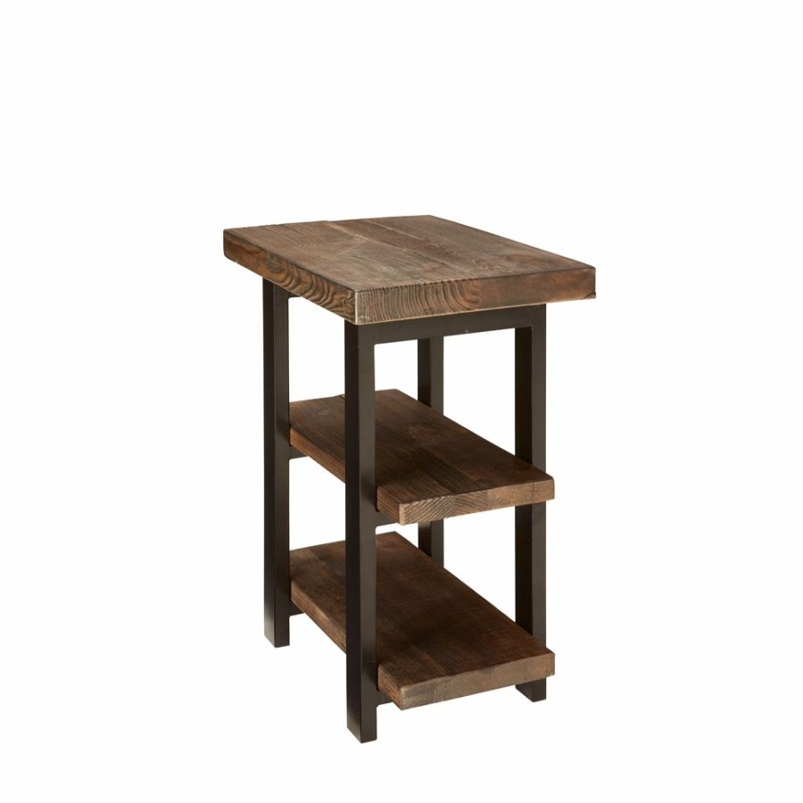 * Alaterre Pomona Black And Brown Wood Rectangular End Table Online