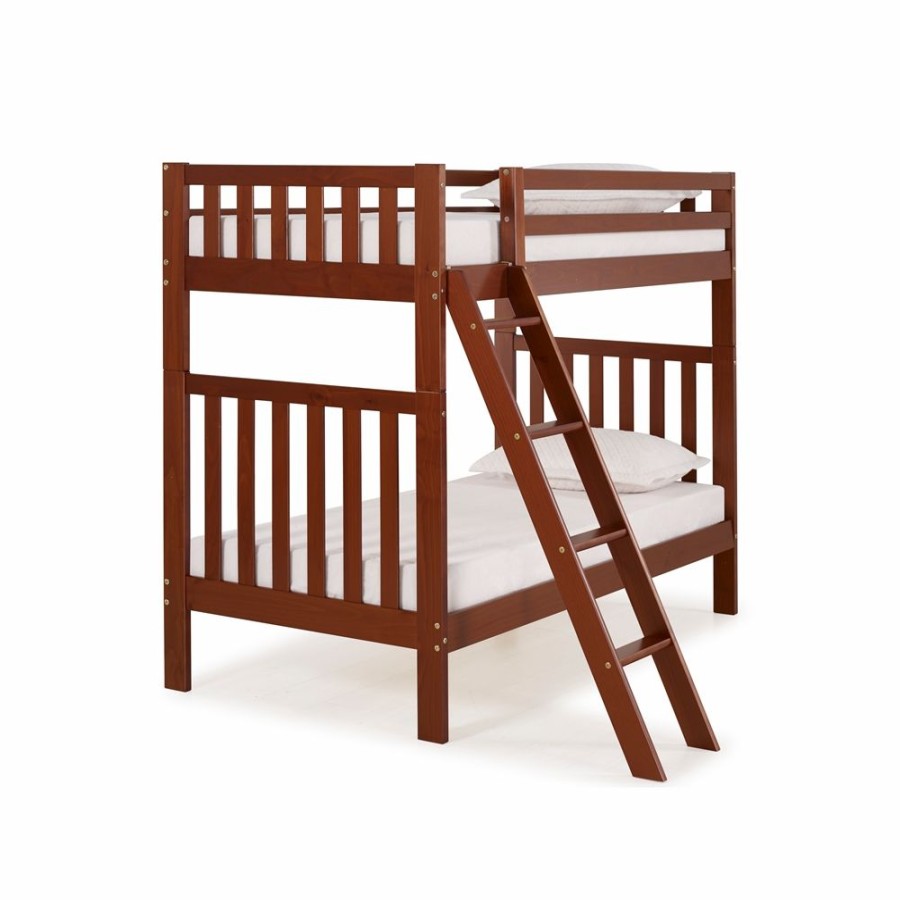 * Alaterre Aurora Chestnut Twin Over Twin Bunk Bed Best