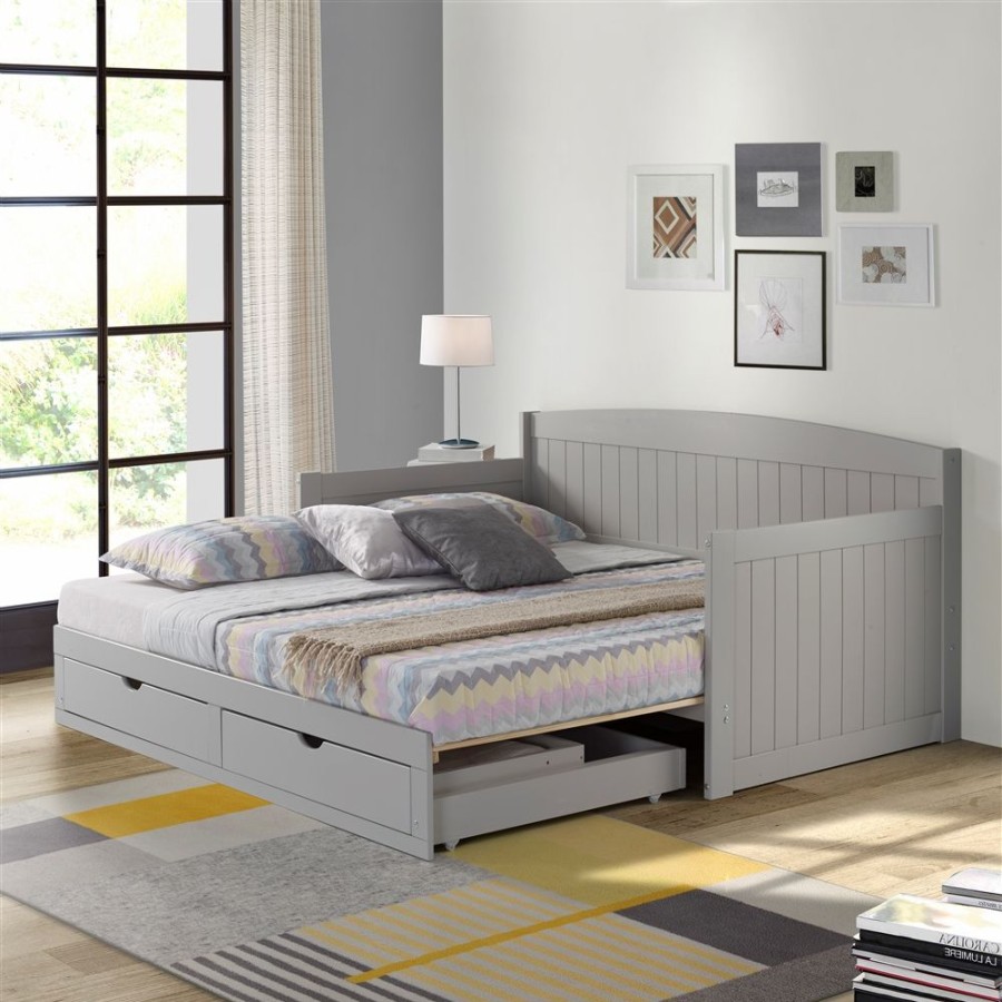 * Alaterre Harmony Dove Grey Twin Day Bed With King Conversion Online