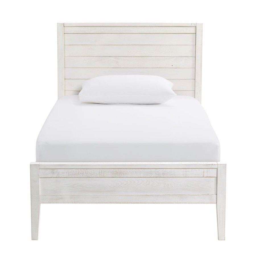 * Alaterre Windsor Driftwood White Panel Twin Bedroom Set 4-Piece Wholesale