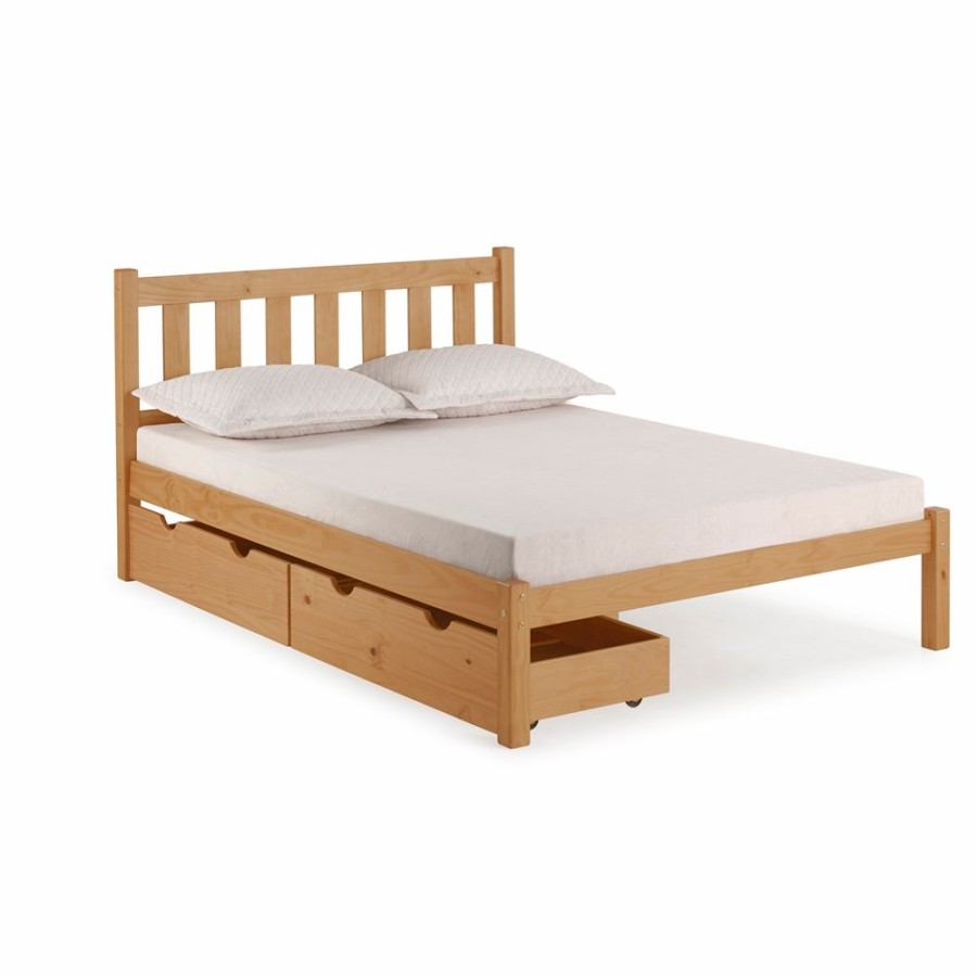 * Alaterre Poppy Cinnamon Full Platform Bed With Integrated Storage New