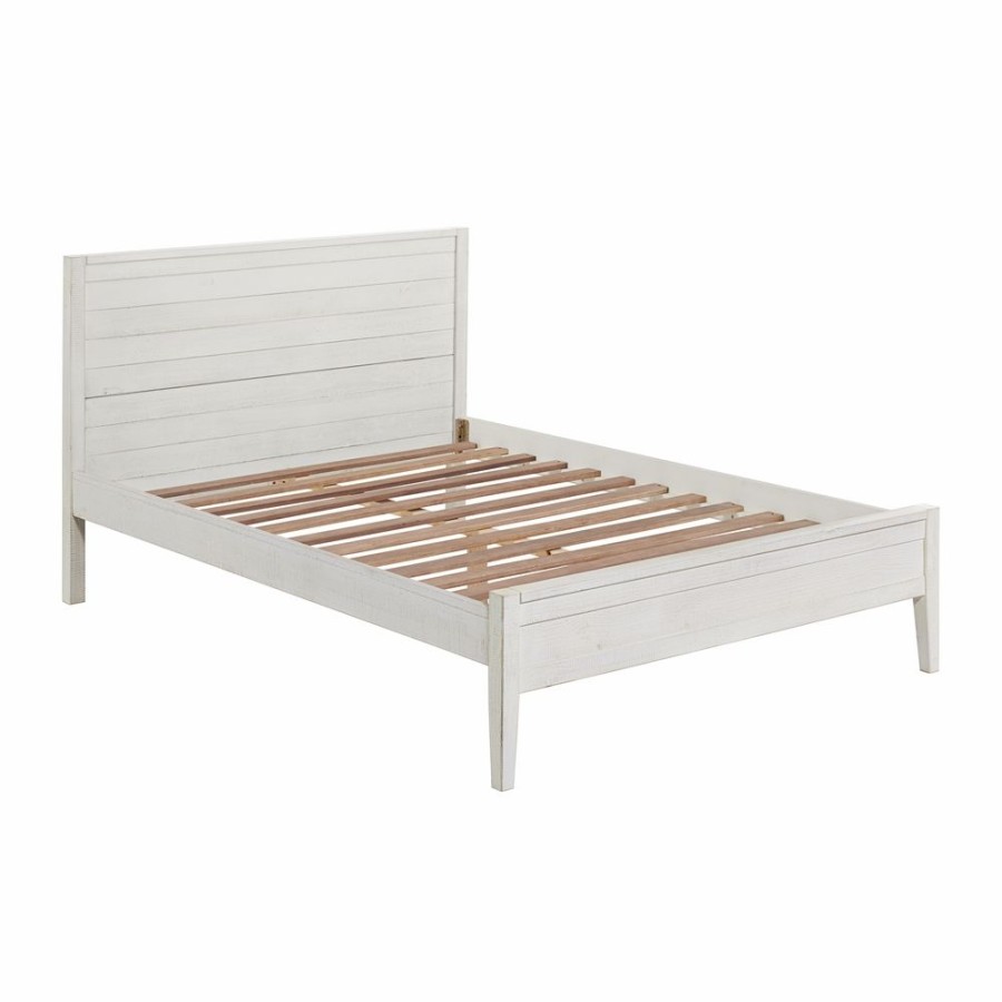 * Alaterre Windsor Driftwood White Panel Full Bedroom Set 4-Piece Wholesale