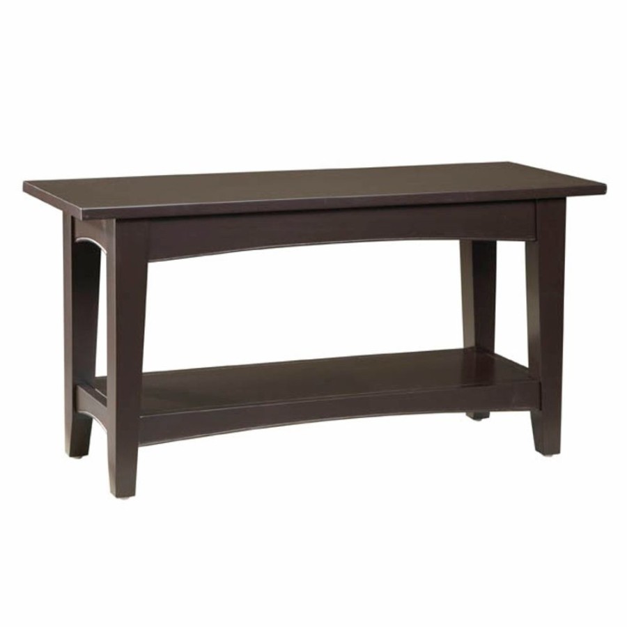 * Alaterre Shaker Cottage Rustic Chocolate Accent Bench Online