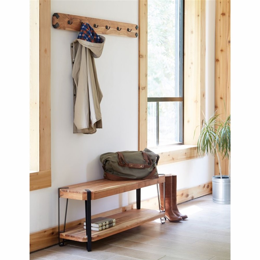 * Alaterre Ryegate Rustic Natural 6-Hook Hook Rack And Bench Best