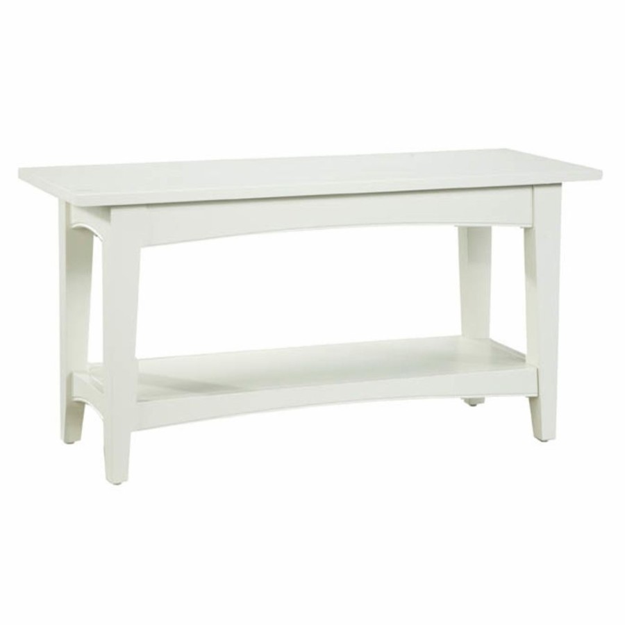 * Alaterre Shaker Cottage Rustic Ivory Accent Bench Online