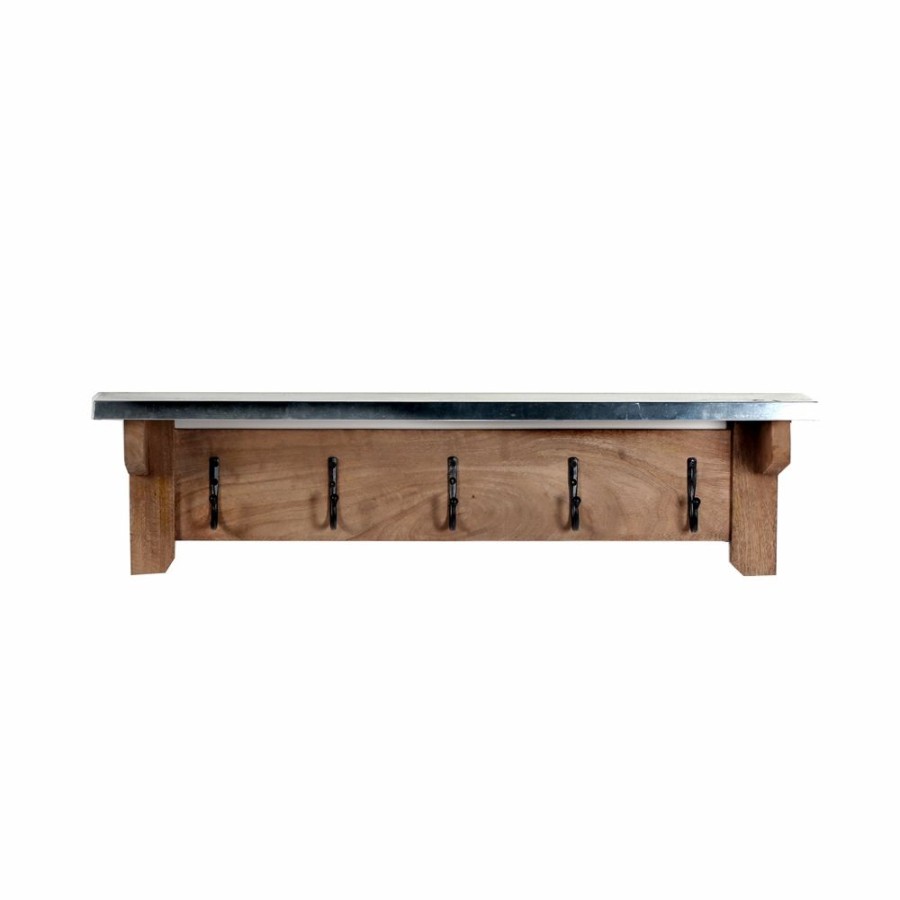 * Alaterre Millwork Silver 4-Hook Hook Rack With Shelf And Bench Online