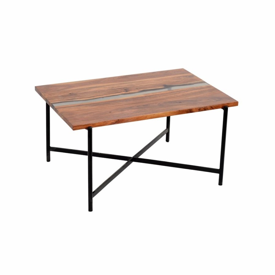 * Alaterre Rivers Edge 36-In Acacia Wood And Acrylic Coffee Table Clearance