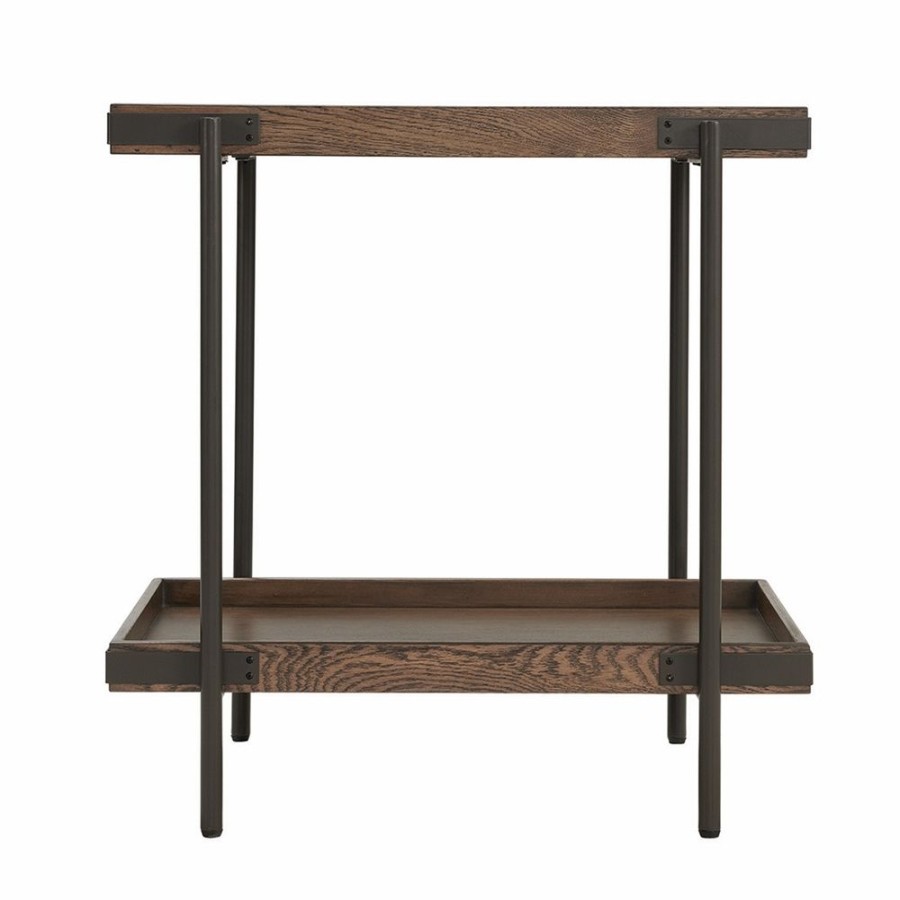 * Alaterre Kyra Black And Brown Wood Rectangular End Table Online